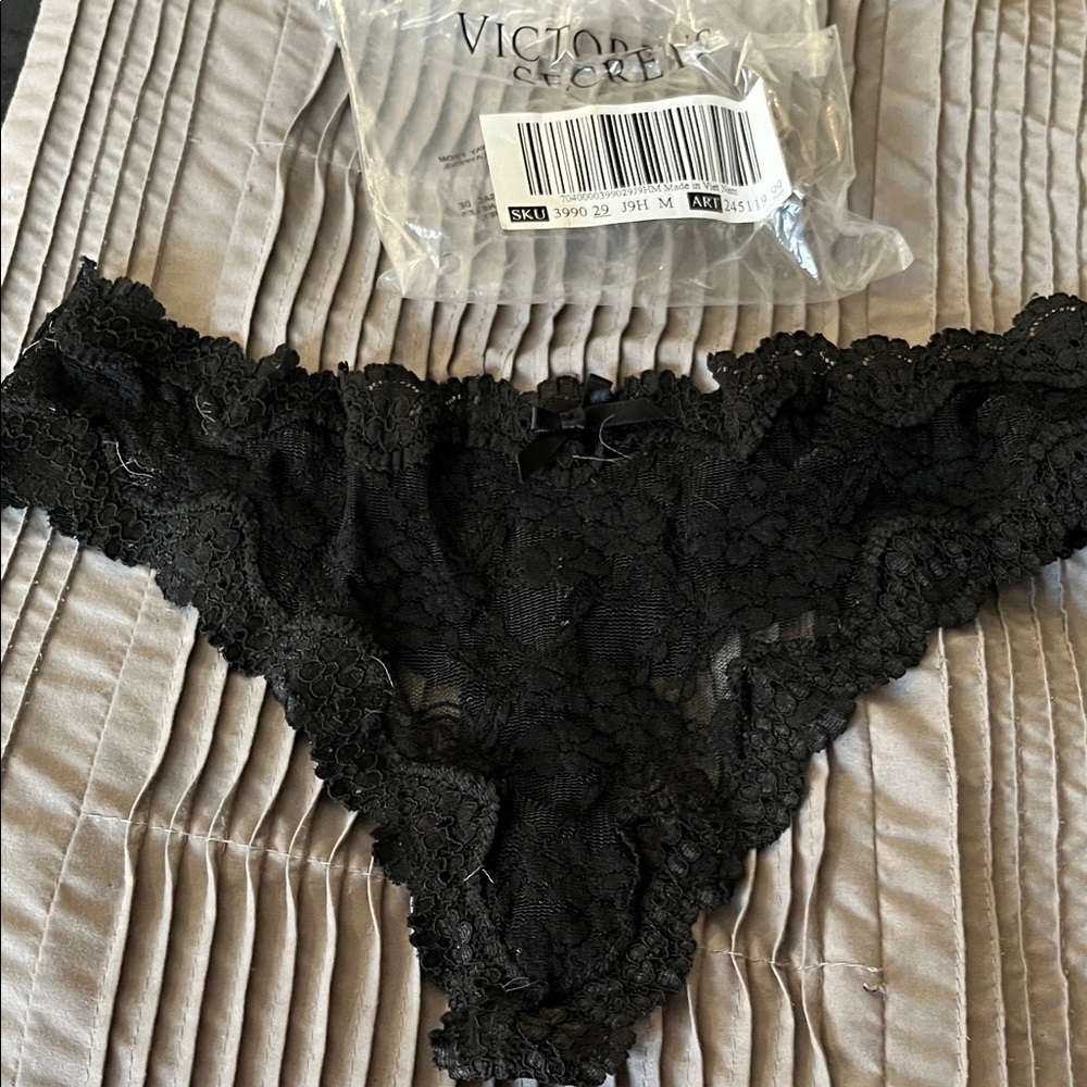Victoria's Secret Midnight Black Lace Panty
